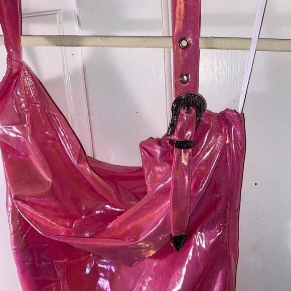 Glamorous Pink Metallic Mini Dress - Picture 3 of 3